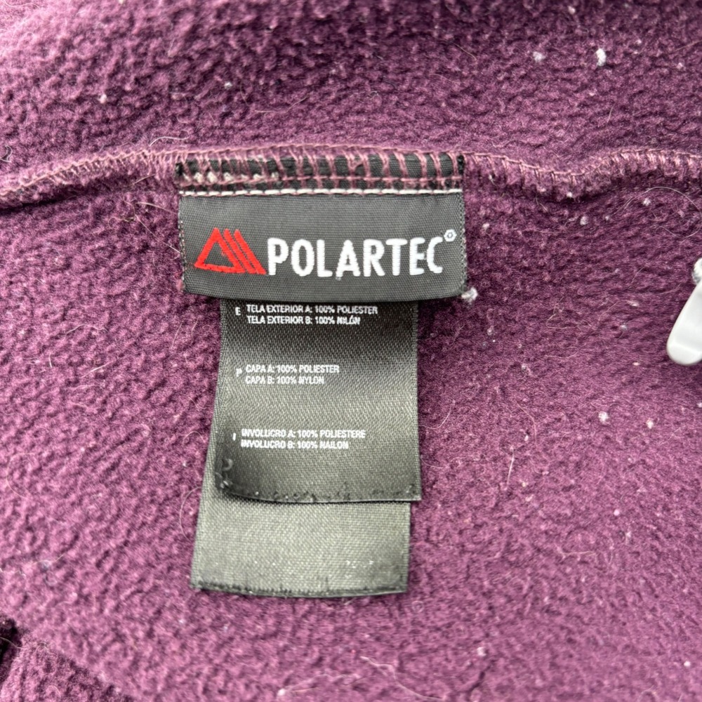 The North Face Fleece Jacket Womens Medium M Purple Grey Zip Up Pocket - Picture 5 of 12
